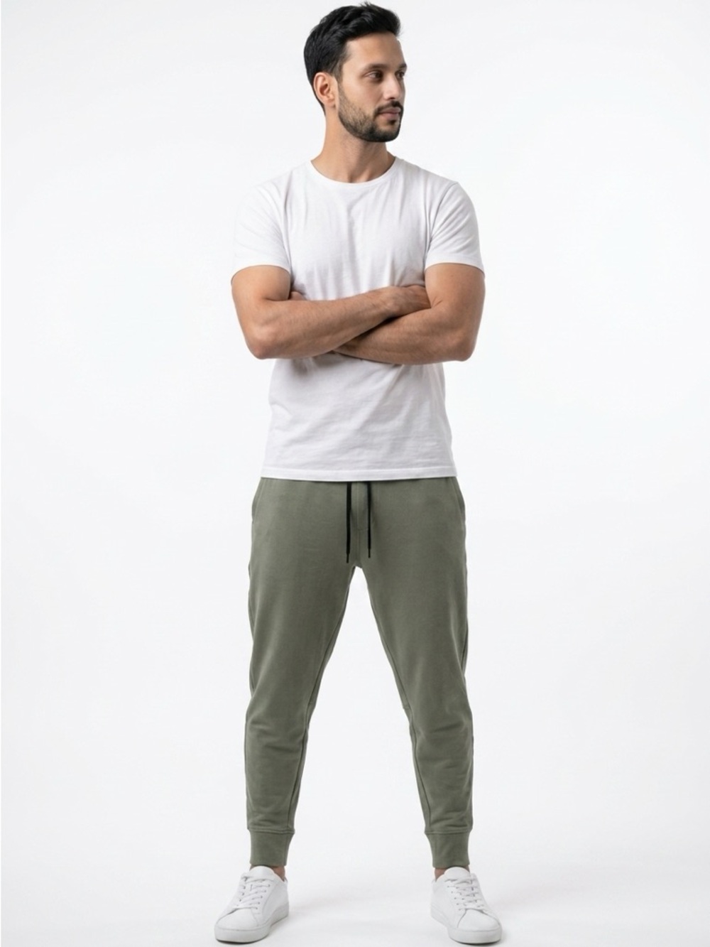 Tommy John Olive Jogger Luxe French Terry with Drawstring Sz M